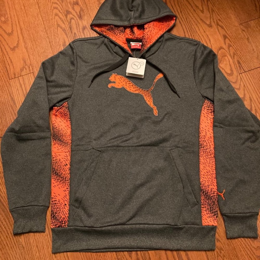 NWT Puma Big Cat Poly Fleece Hoodie, Size Medium.
